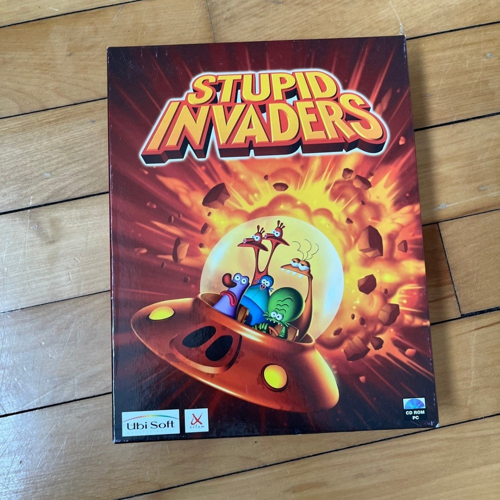 Stupid Invaders PC Big Box Ubi Soft Xilam French Version 4 CD-ROM Space Goofs
